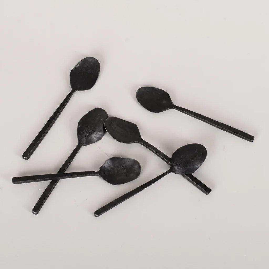 Handmade Raw Iron Salt Spoon