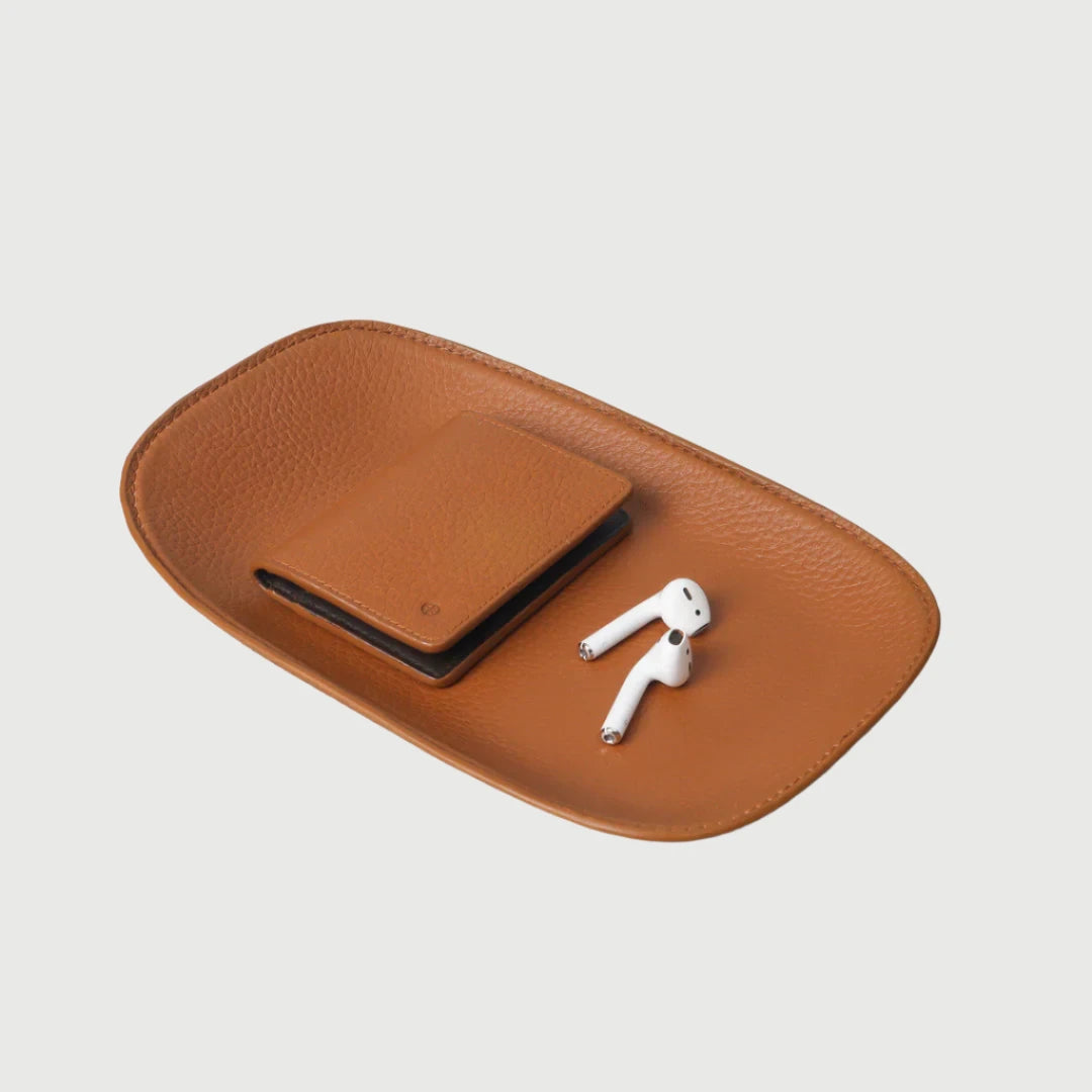 Leather Valet Tray, Medium