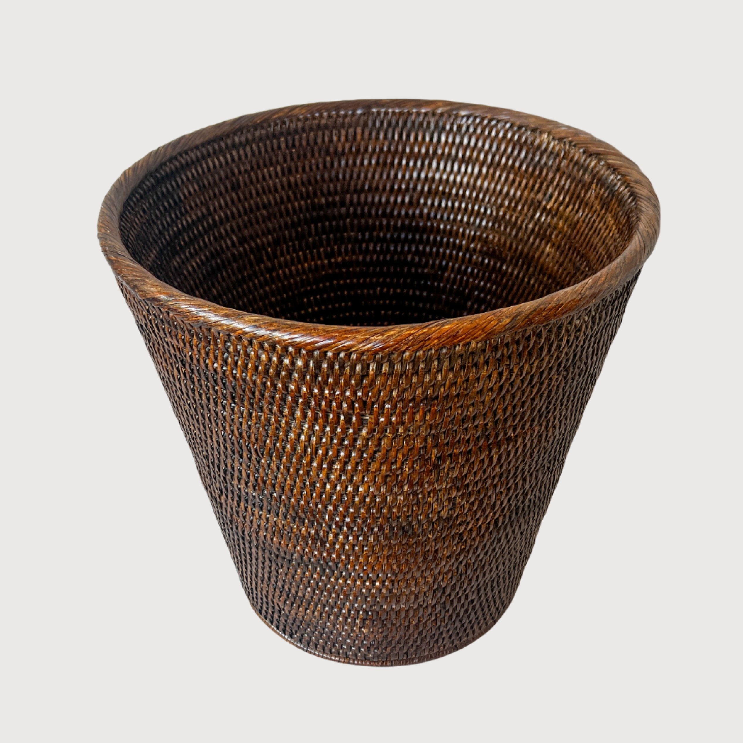 Round Tapered Rattan Bin