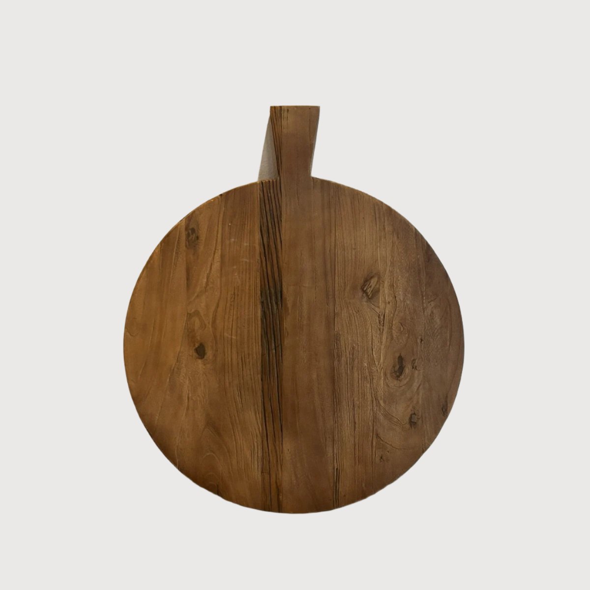 Elm Board Round w Handle, 50cm