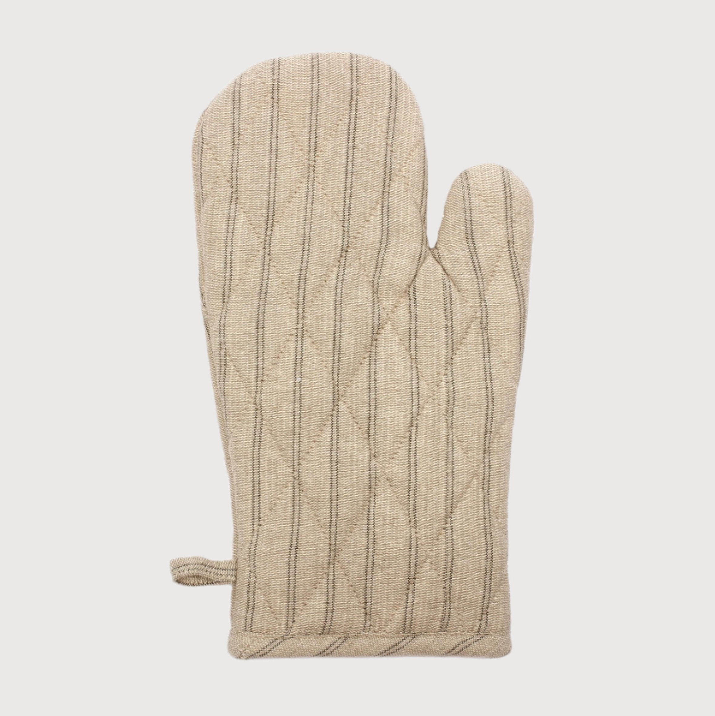 Provincial Stripe Oven Glove in Burnt Olive