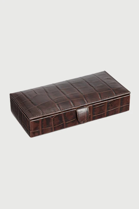 Leather Cufflink Box