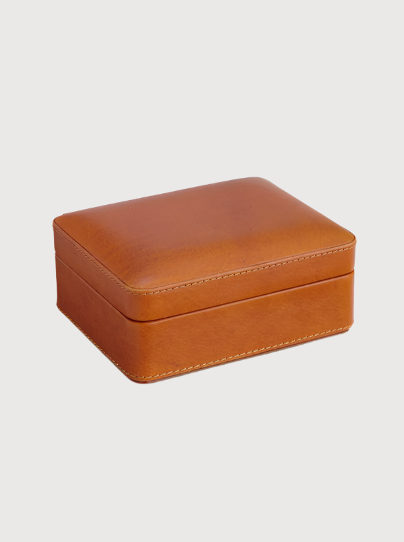 Leather Accessories Box, Tan