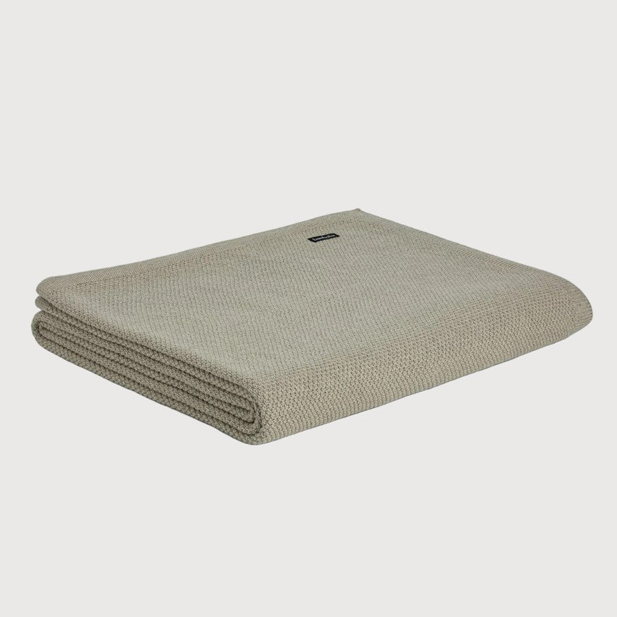 Pure Cotton Throw - Moss Stitch