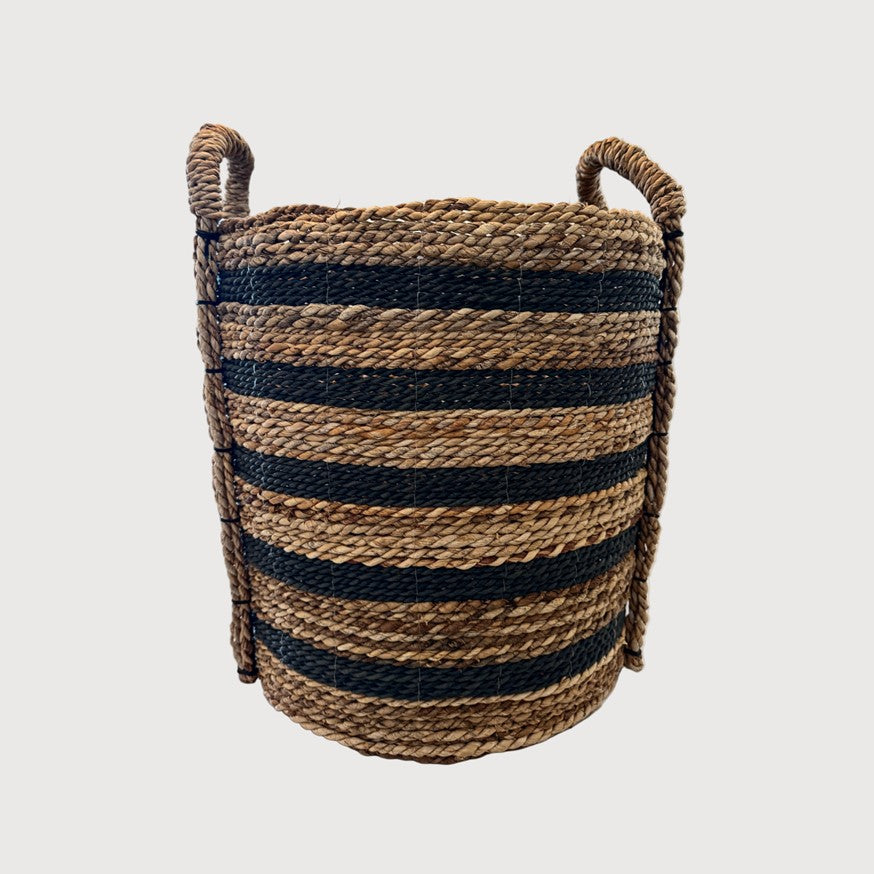 Banana Leaf Basket Striped Large