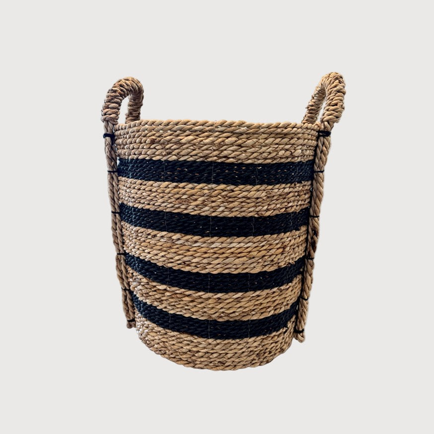 Banana Leaf Basket Striped Medium