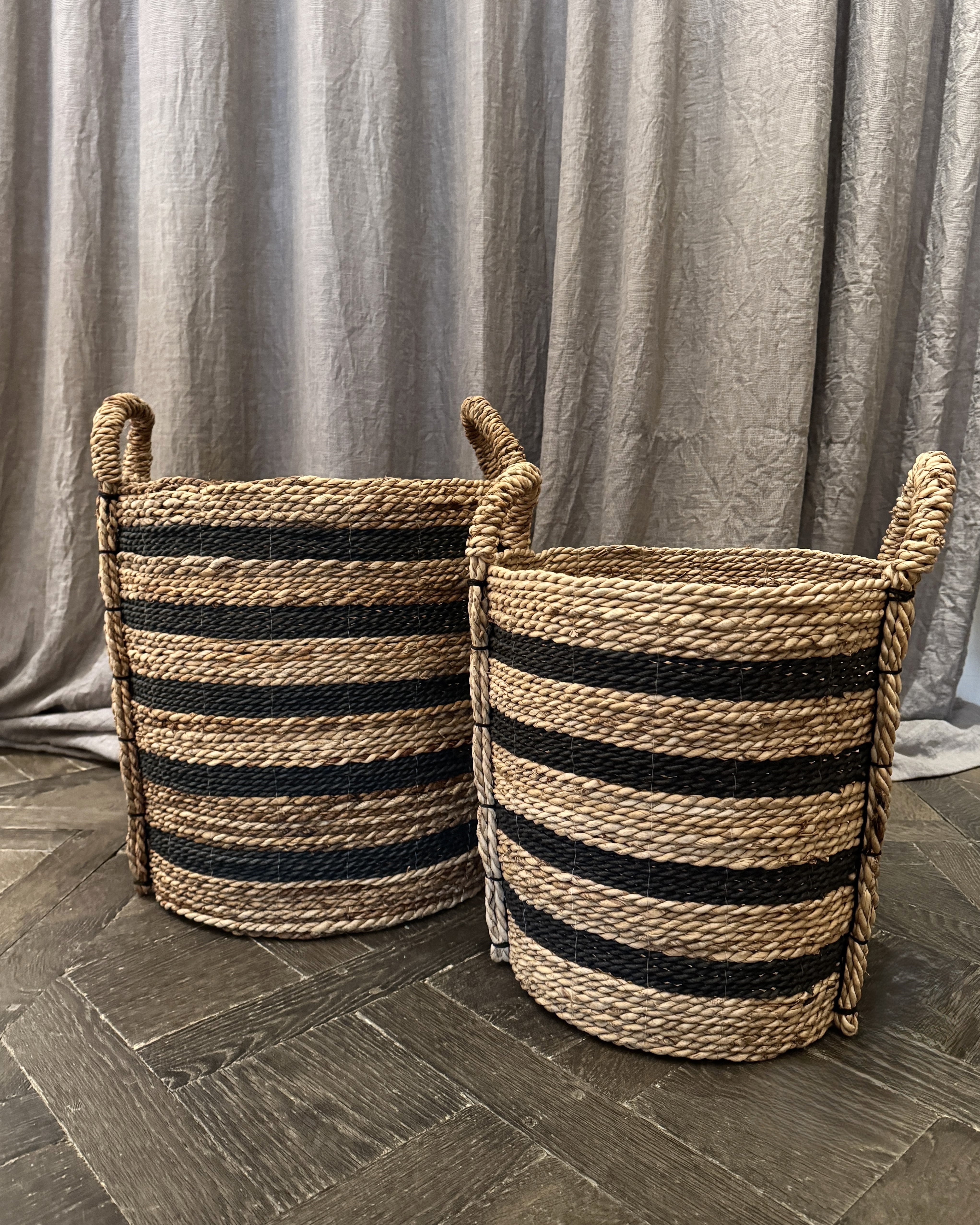 Banana Leaf Basket Striped Large