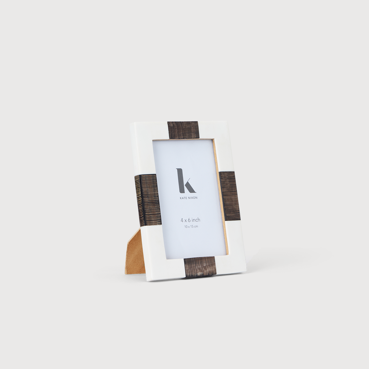 KATE NIXON HOME Cali Frame 4x6 photo frame with sleek design, perfect for displaying 4x6 photos on a tabletop or wall.