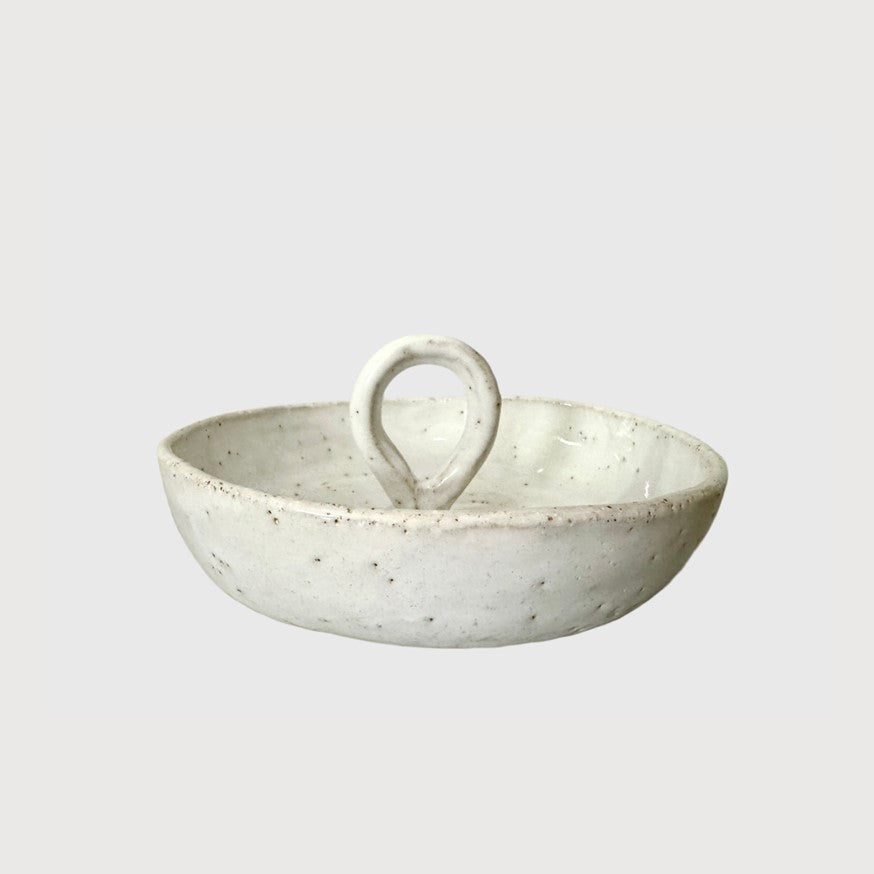Ceramic Carry Bowl w Loop Handle