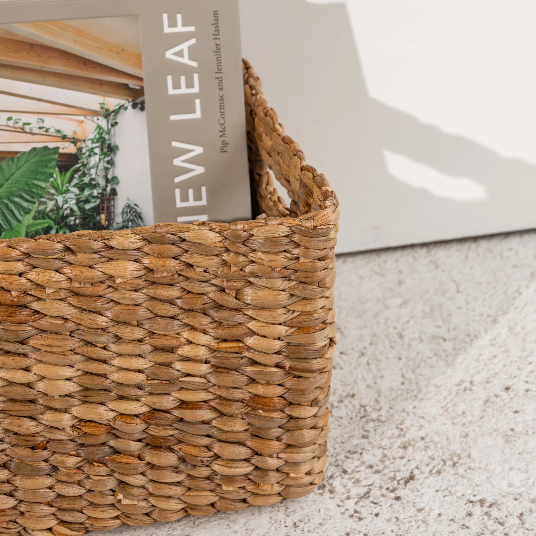 Water Hyacinth Rectangular Storage Basket