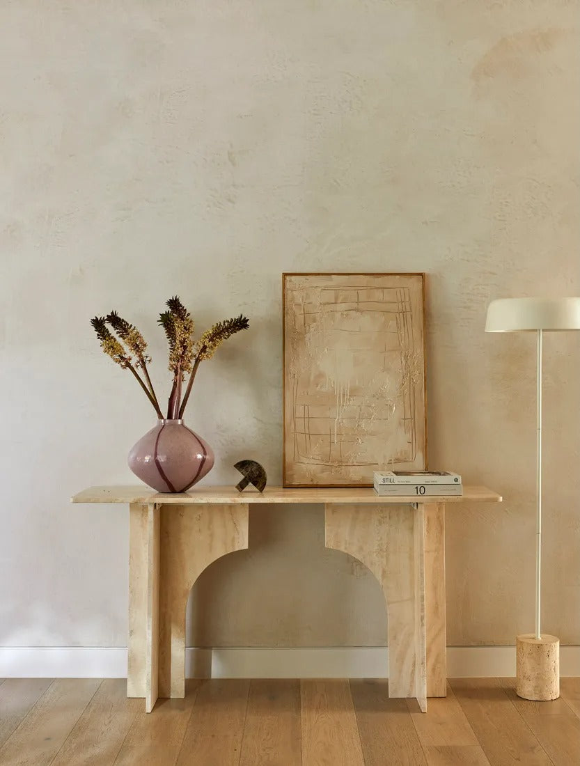 Small Rufus Sol sculpture by Globewest in elegant Emperador marble, showcasing smooth, modern design on a polished base.