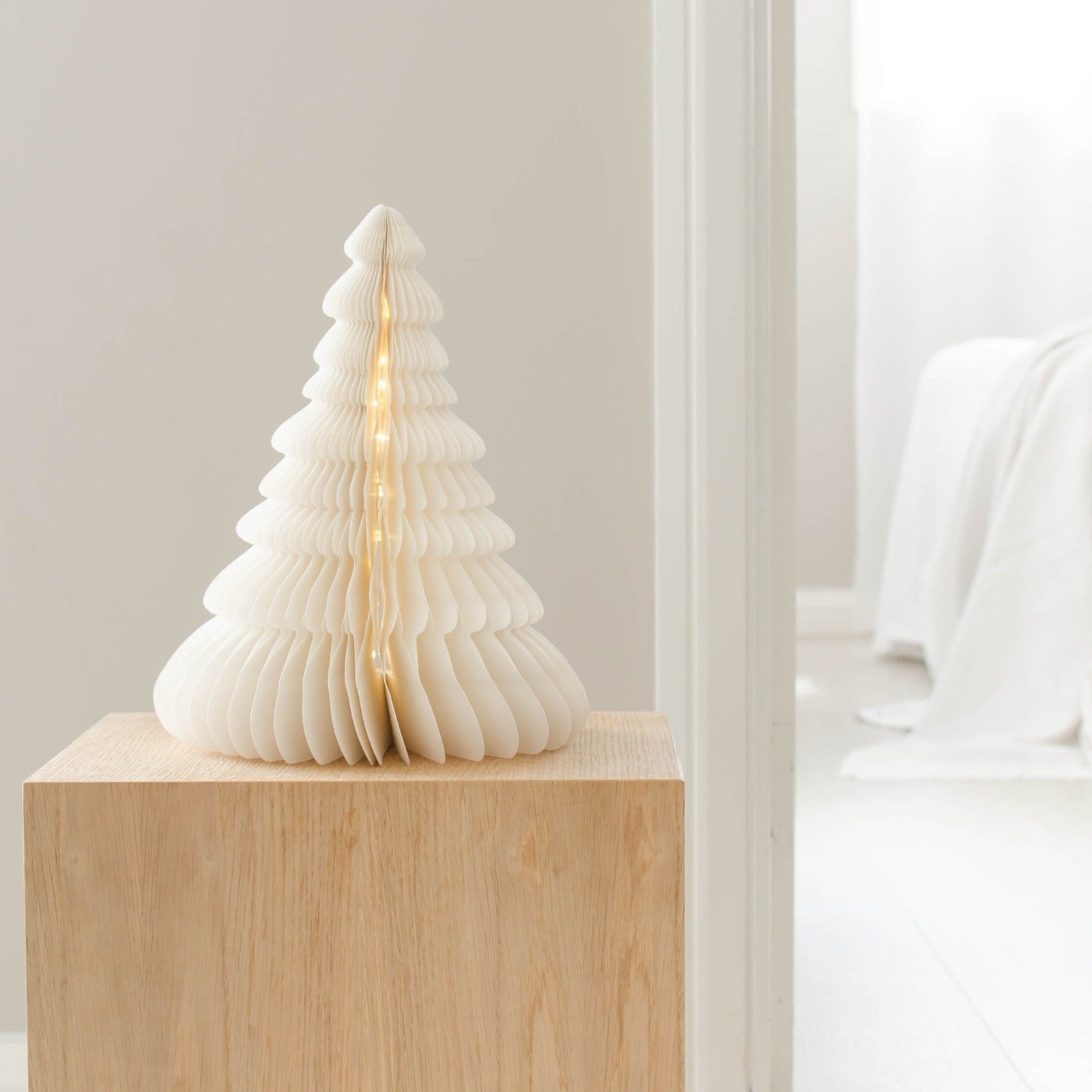 Tree Standing Off-White with LED Light 36cm