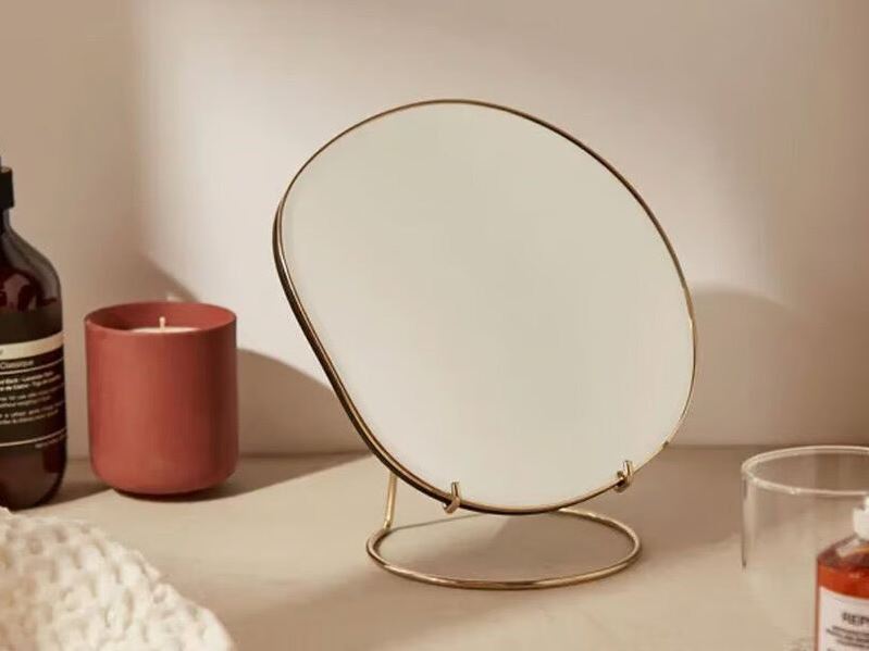 Pond Table Mirror, Brass