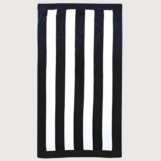 Classic Stripe Beach Towel, Navy